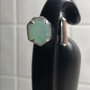 Kendra Scott Pryde ring silver Chalcedon sz8